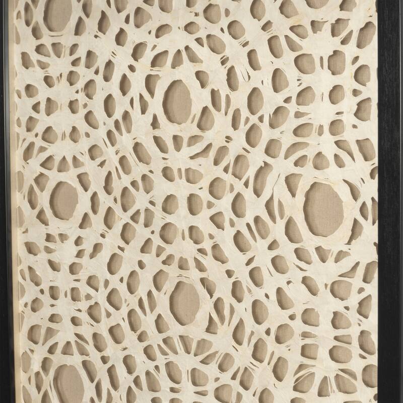 HUJI Abstract Handmade Papier-Mâché Shadow Box Wall Art