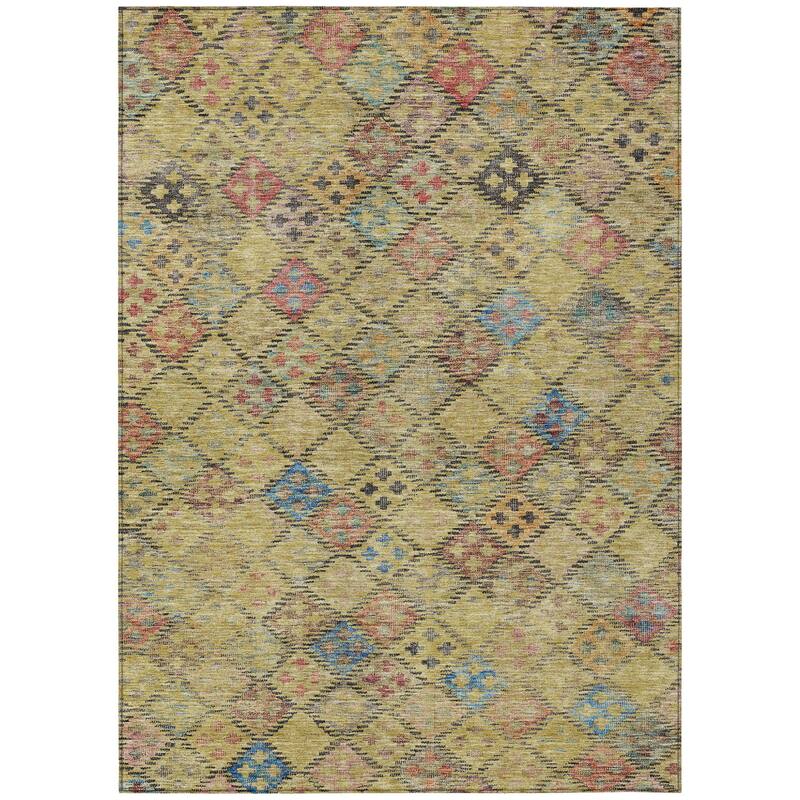 HomeRoots Geometric Transitional Rectangle Outdoor Rug