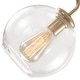 preview thumbnail 30 of 29, 5-Light Modern Linear Sputnik Branch Kitchen Island Light Clear Glass Globe Bubble Chandelier for Dining Room