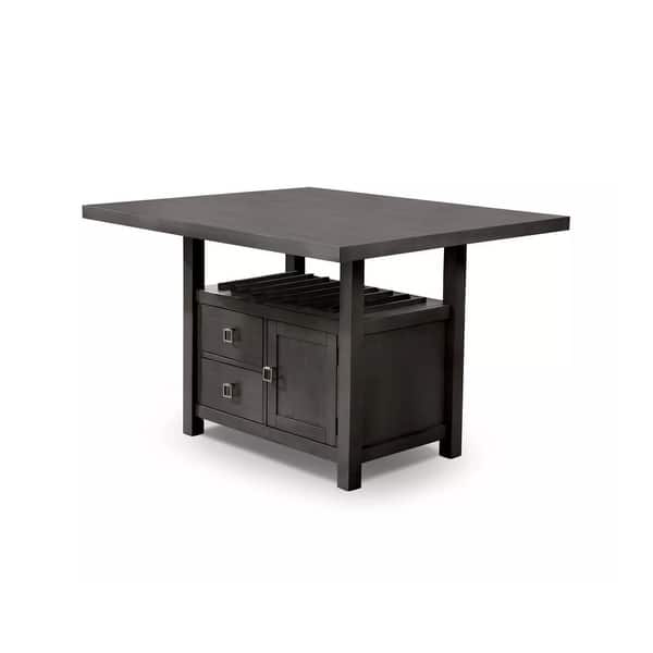 slide 2 of 5, 2 Drawers And 1 Door Wooden Counter Height Table in Gray