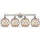 Option Brushed Satin Nickel / Clear Glass with Brown Rope