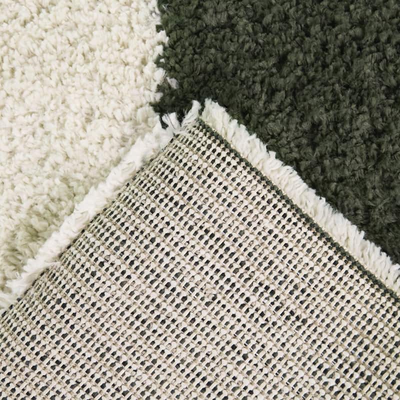 Martha Color Block Shag Area Rug