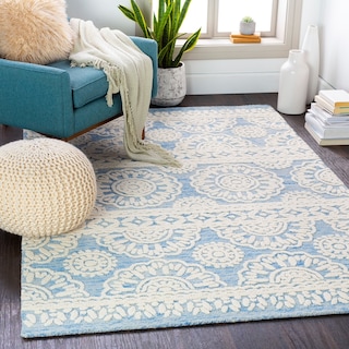 Ismelda Handmade Transitional Medallion 100-percent Wool Area Rug