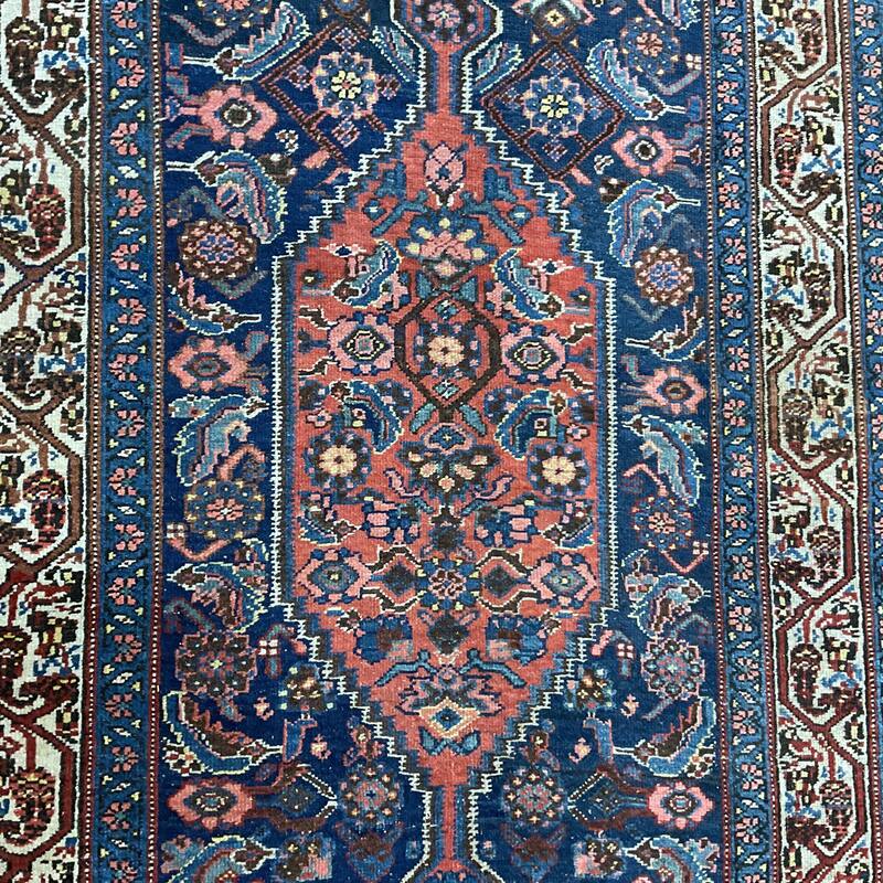 HERAT ORIENTAL Antique 1890s Handmade Bidjar Wool Runner - 3'9" x 17'