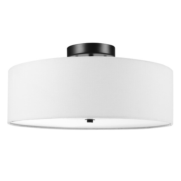 White linen flush mount ceiling light clearance