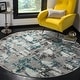 preview thumbnail 9 of 70, SAFAVIEH Skyler Roumpini Modern Abstract Rug 10' x 10' Round - Grey/Blue