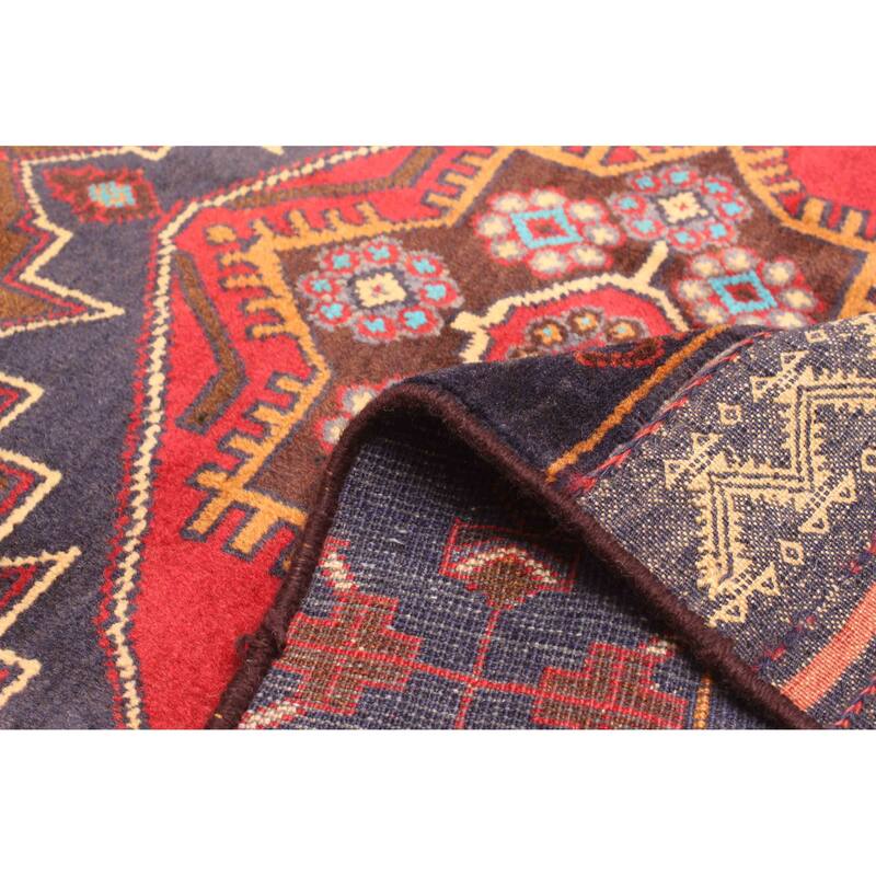 ECARPETGALLERY Hand-knotted Teimani Dark Navy Wool Rug - 2'7 x 4'9