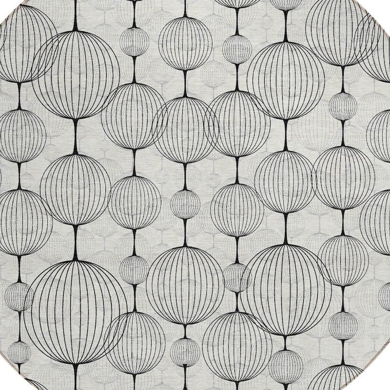 HomeRoots Geometric Transitional Rectangle Outdoor Rug
