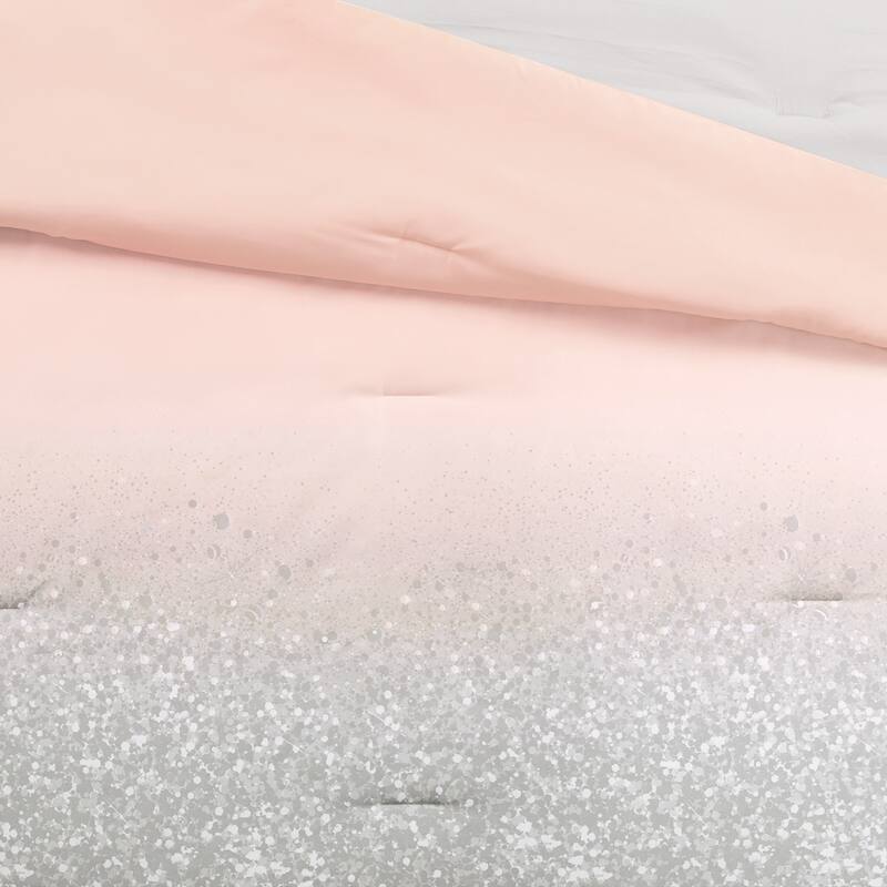 Lush Decor Glitter Ombre Metallic Print Comforter Set