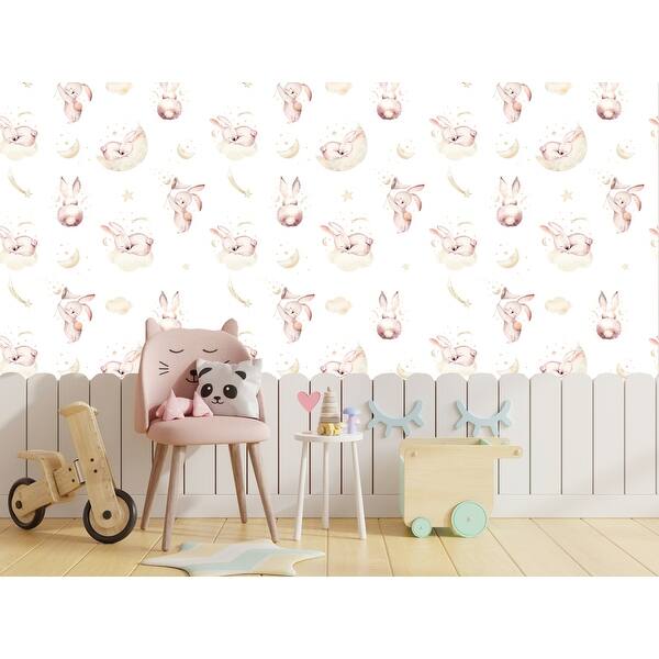 bunny wallpaper nursery