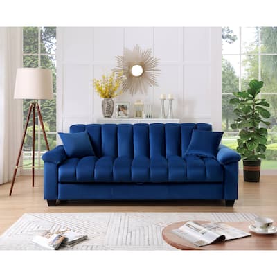 83'' Comfortable Velvet Storage Sleeper Convertible Sofa Bed.