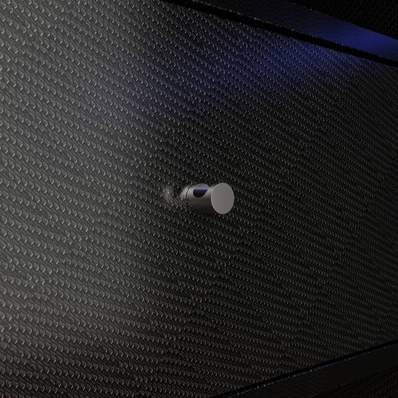 L shaped Office Gaming Desk with rgb light and Carbon Fibre Desktop