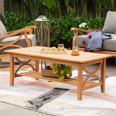 Cambridge Casual Lowell Teak Outdoor Patio Coffee Table