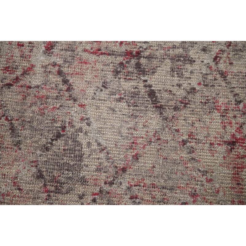 Abstract Rug Handmade Contemporary Wool Carpet - 8'0"x 9'11"