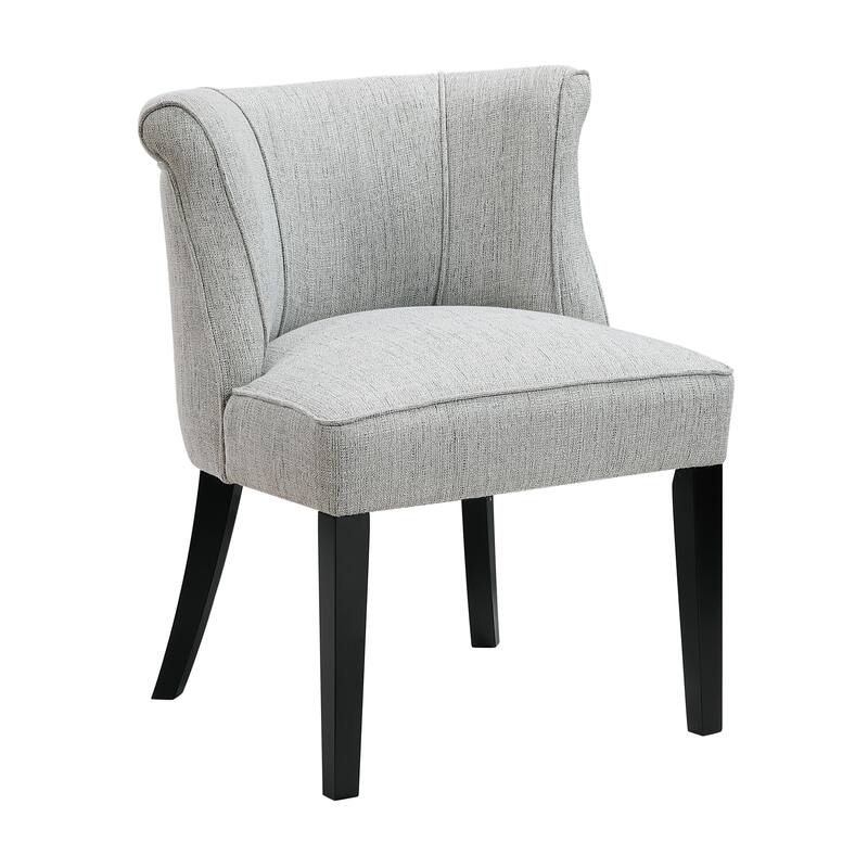 Camden 25" Textured Accent Chair - Espresso Finish Solid Wood Legs - Gray