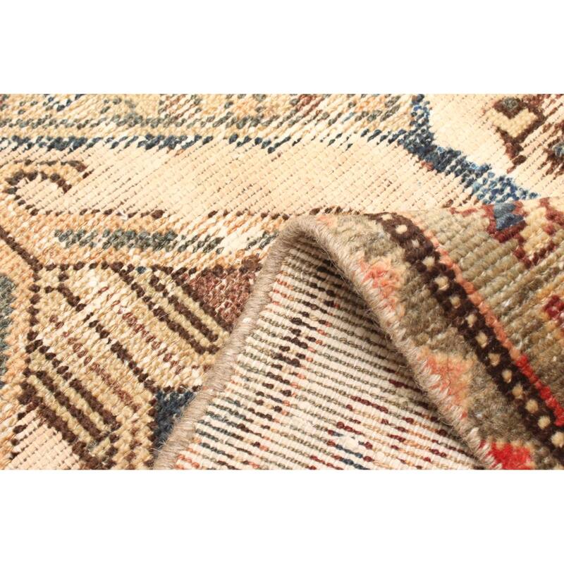 ECARPETGALLERY Hand-knotted Antalya Vintage Beige Wool Rug - 2'8 x 8'6