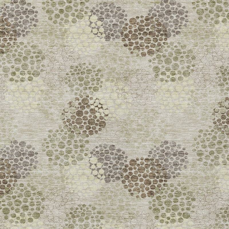 HomeRoots Polka Dot Transitional Rectangle Outdoor Rug