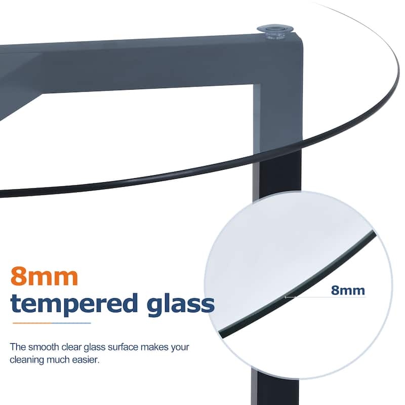 Modern Round Glass Coffee Table