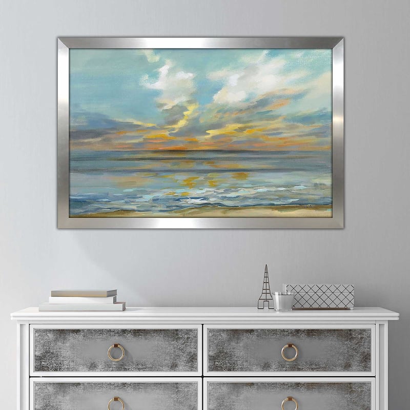 "Rhythmic Sunset Waves" by Silvia Vassileva Print on Acrylic.