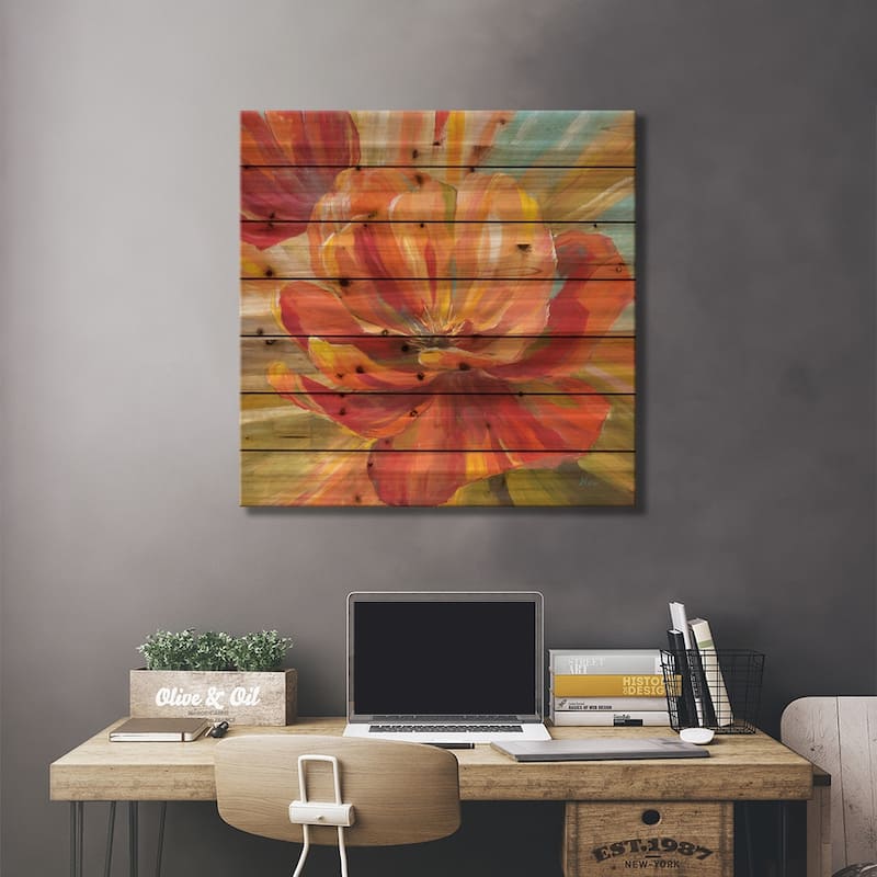 Island Blossom II Print On Wood by Nan - Multi-Color