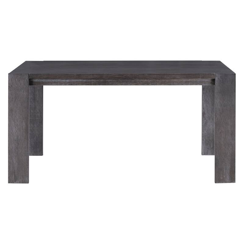 Espresso 3-Piece Rubber Wood Dining Table Set with Two Benches for Family Dining