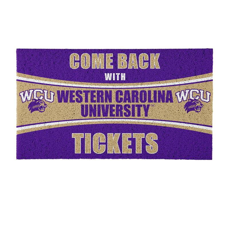 US Naval Academy 28 in. x 16 in. PVC "Come Back With Tickets" Trapper Door Mat