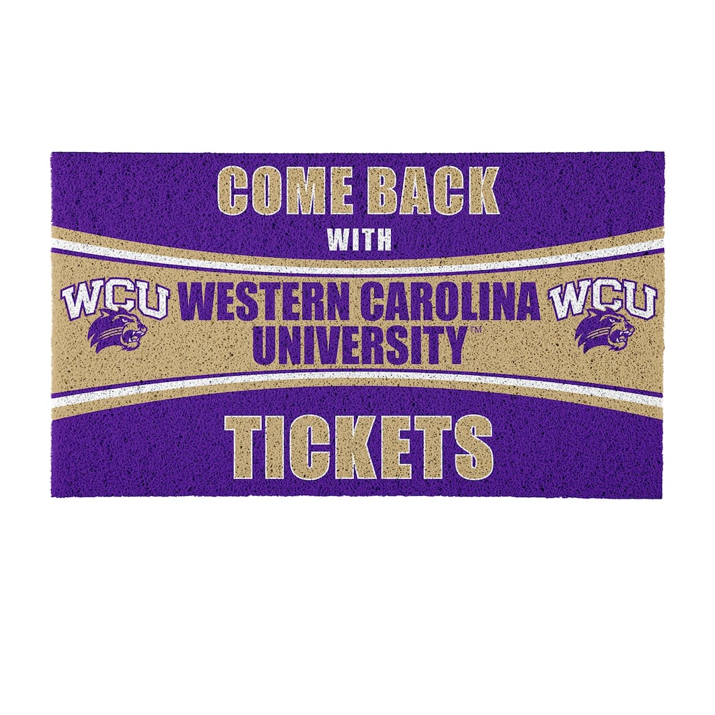 US Naval Academy 28 in. x 16 in. PVC "Come Back With Tickets" Trapper Door Mat