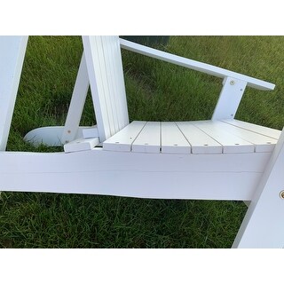 Outsunny Outdoor Patio Adirondack Lounge Chair - White