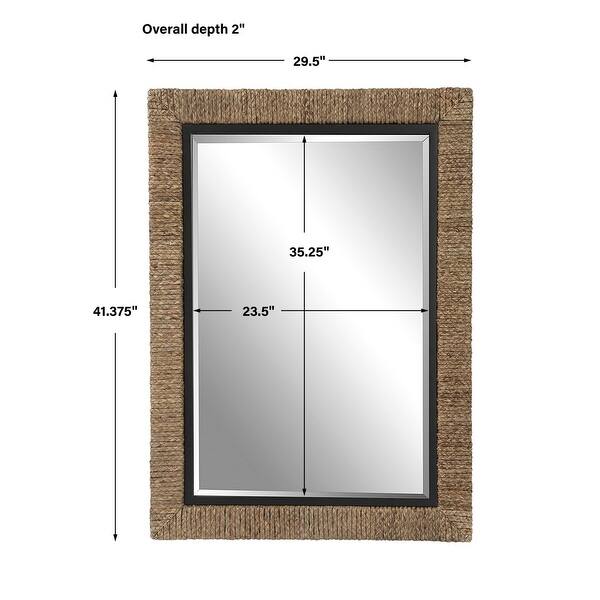 Uttermost 09853 Island 30" W x 41" H Rectangular Framed Bathroom