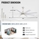 preview thumbnail 43 of 70, 52/66/72/84 Inch Smart Ceiling Fan with Light ,Wall Switch, APP Control,Dimmable LED,8 Blades