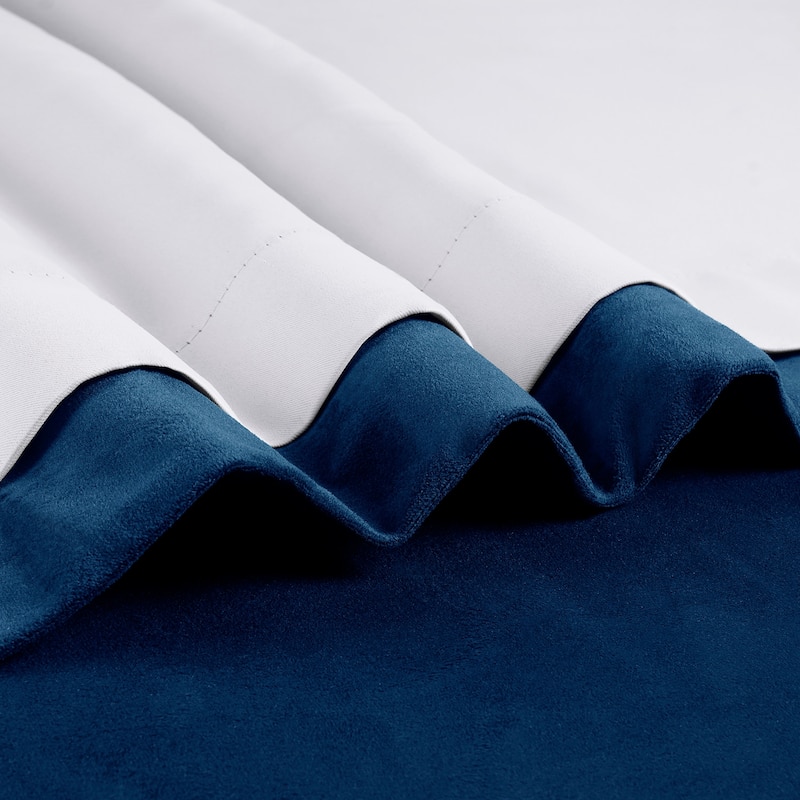 Exclusive Fabrics Signature Velvet Thermal Lined With 100% 4 Pass Blackout Curtains. (1 Panel)
