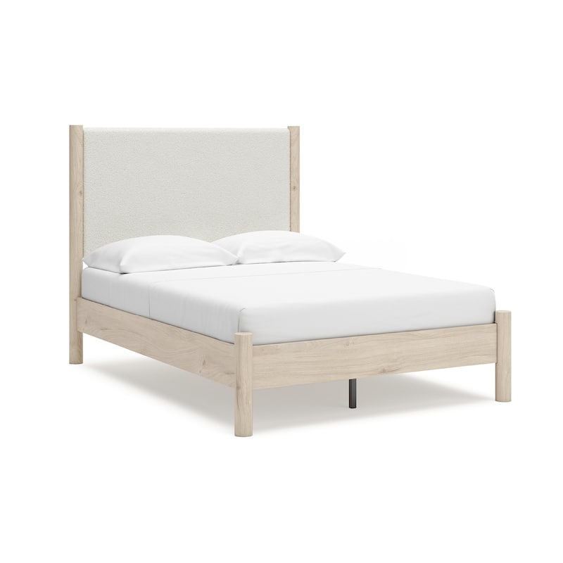 Signature Design by Ashley Cadmori Upholstered Panel Platform Bed