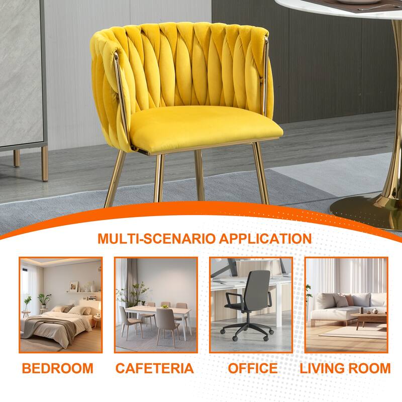 Makeup Chair, Home Backrest Light Luxury Dining Chair, Balcony Table Edge Chair (set of 2)