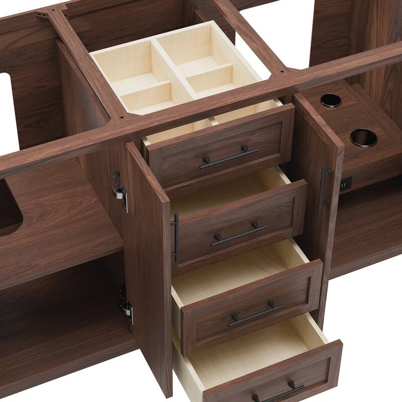 Fresca FCB4260-U Silas 60" Free Standing Double Basin Vanity Set with