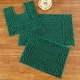 preview thumbnail 2 of 11, 3-Piece Diamond Border Skid-Resistant Bath Rug Set Evergreen