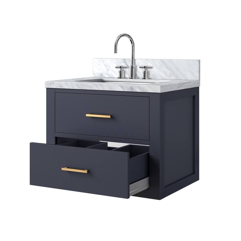 Castor Bath Vanity with Acrylic Top, Sink and Faucet