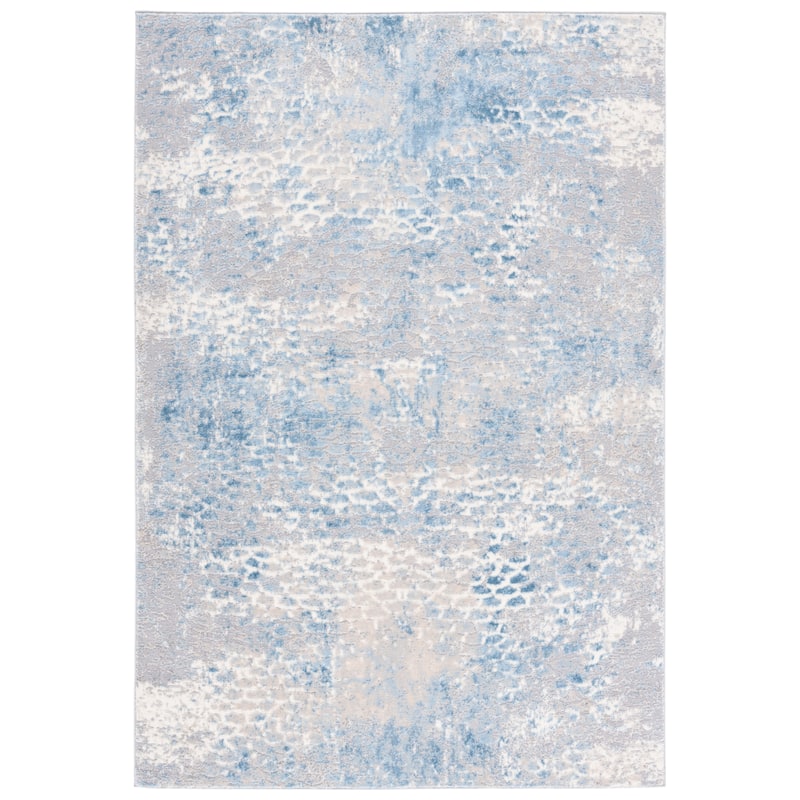 SAFAVIEH Lagoon Jerri Modern Distressed Rug - 6'7" Square - Grey/Blue