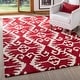 preview thumbnail 1 of 147, SAFAVIEH Handmade Wyndham Zvonka Modern Wool Rug 3' x 5' - Red/Ivory - Rectangle