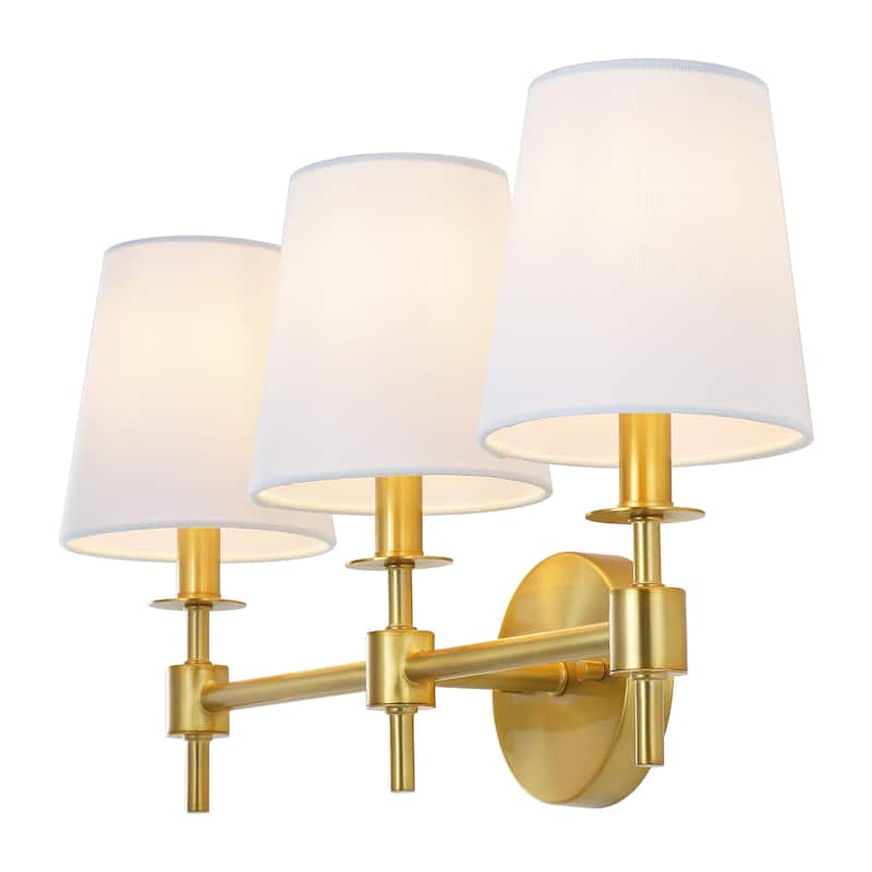 SAFAVIEH Lighting Youko 21-inch Modern & Contemporary Wall Sconce (3-Bulb) - 7Wx21Dx11H - Brass Gold