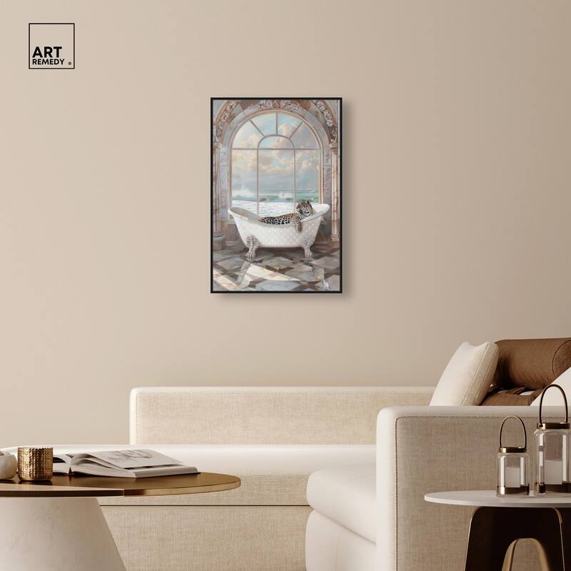 Jaguar Arch Bathroom Glam Canvas by Art Remedy