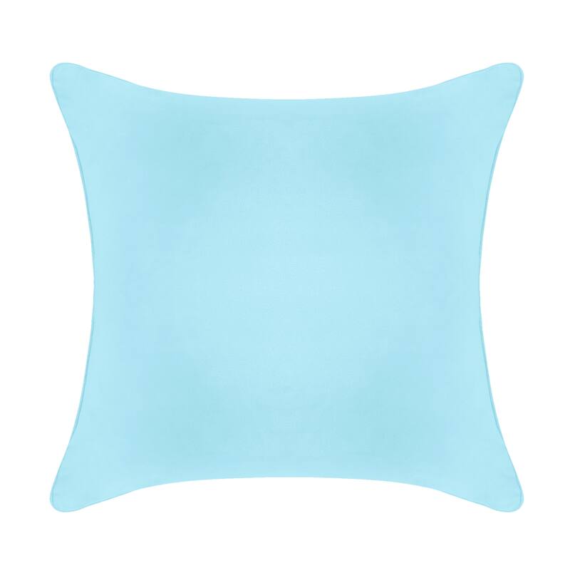 A1HC Velvet Throw Pillow Insert, Hypoallergenic Down Alternative Fill, Pack of 1 - 24x24 Inches - Light Blue