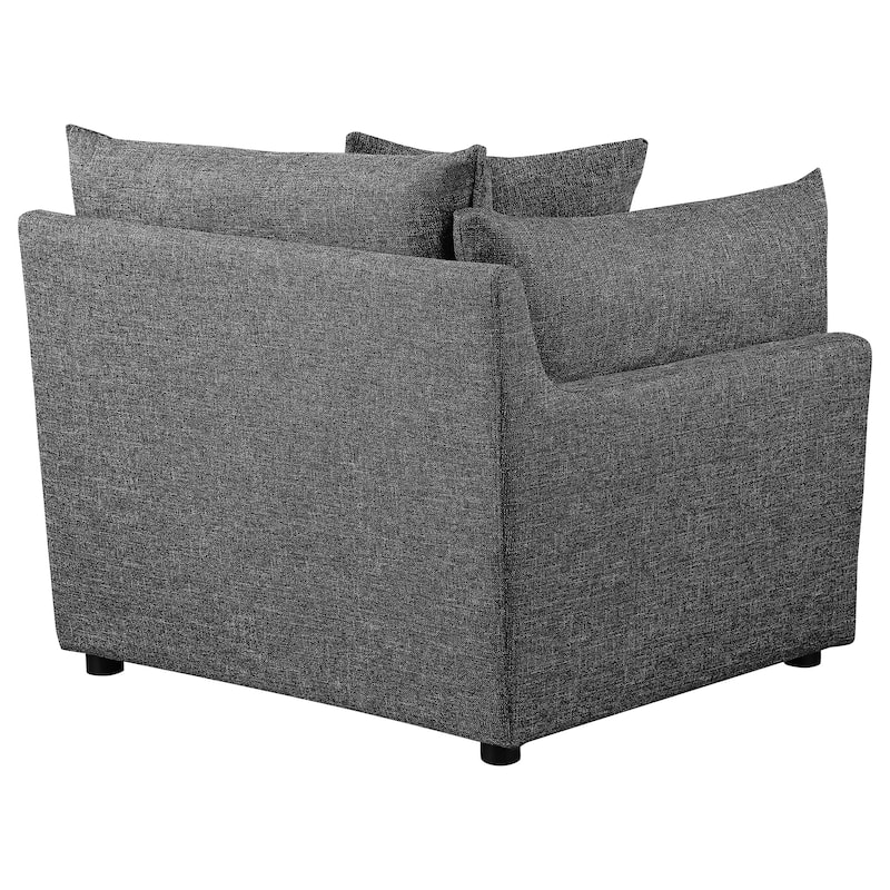 Sasha 6-Piece Upholstered Modular Sectional Barely Black