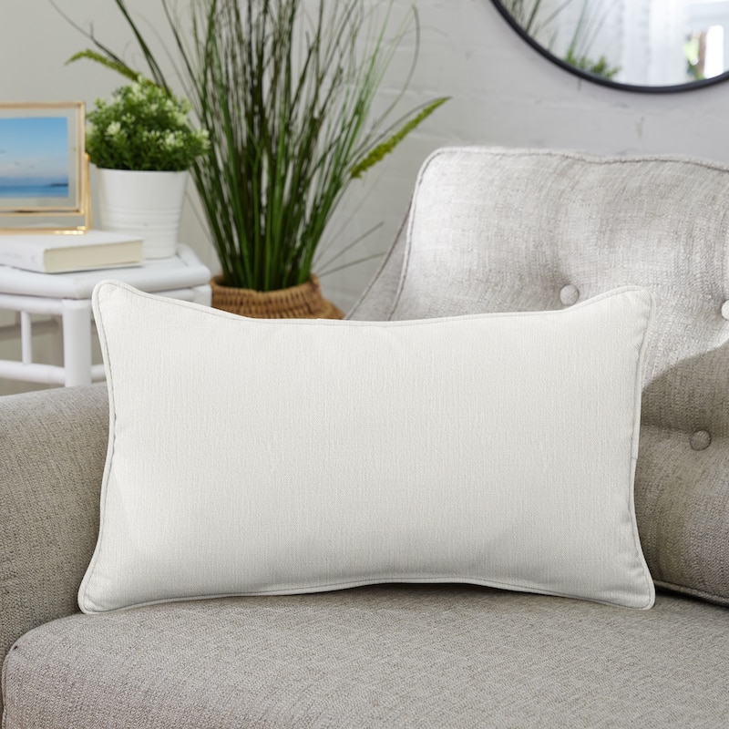 Sorra Home Indoor Corded Pillow Single - Ivory - 14 in H x 24 in W x 6 in D