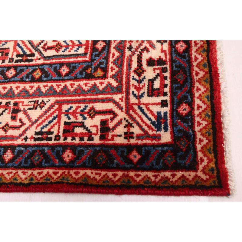 ECARPETGALLERY Hand-knotted Andelz Red Wool Rug - 4'7 x 6'5