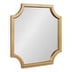 preview thumbnail 52 of 134, Kate and Laurel Hogan Scalloped Wood Framed Mirror 24x24 - Gold