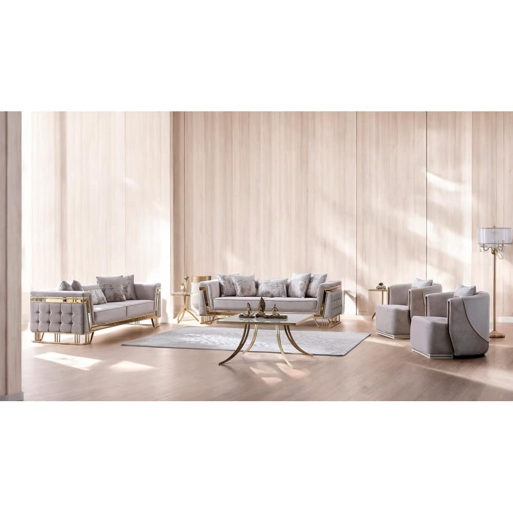 Felora 4 Pieces Living Room Sets 2 Sofa 2 Chair