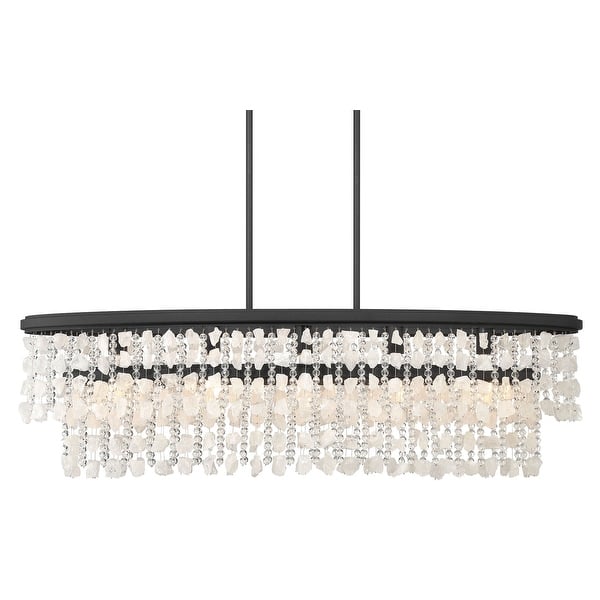 slide 2 of 11, Minka Lavery 6707 Shimmering Elegance 5 Light 48" Wide Crystal Linear
