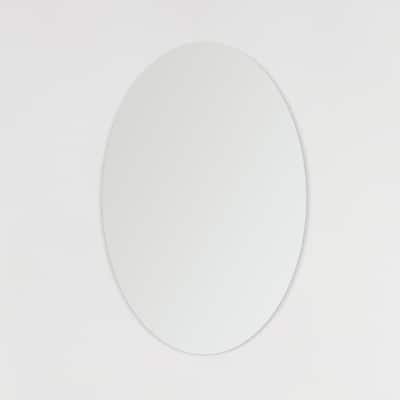 Odelia Mini 22 in. W x 28 in. H Oval Frameless Wall Mount Bathroom Vanity Mirror with Polished Edge - 22" x 28"