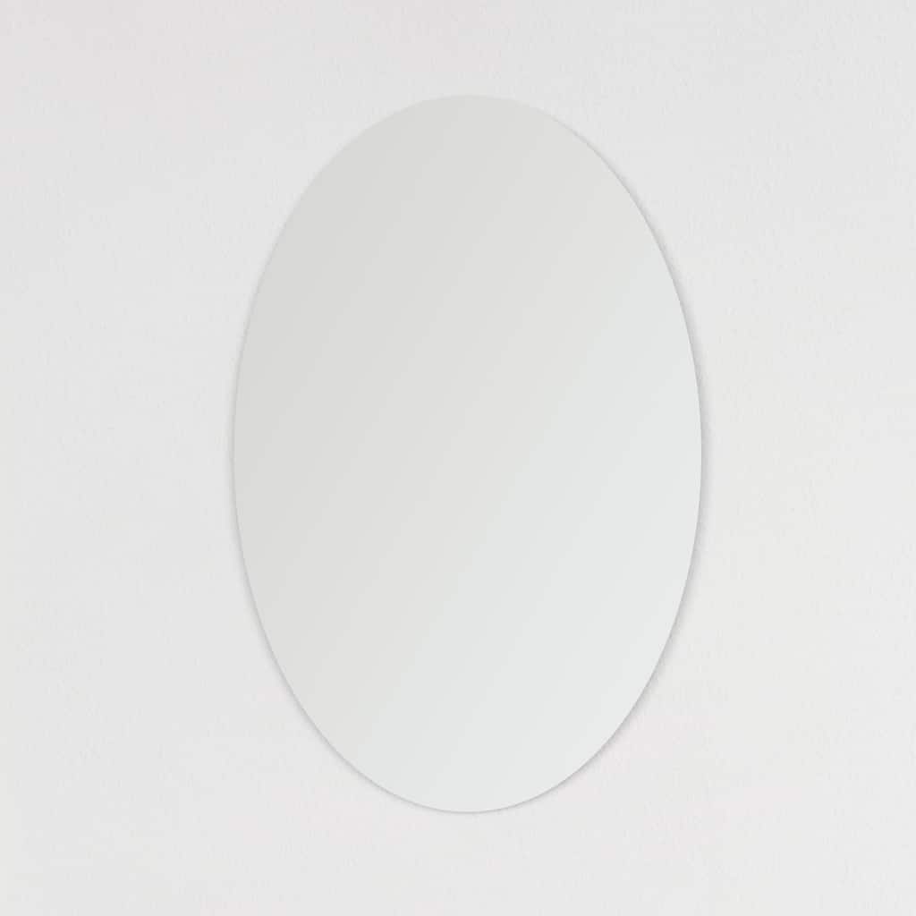 Odelia Mini 22 in. W x 28 in. H Oval Frameless Wall Mount Bathroom Vanity Mirror with Polished Edge - 22" x 28"