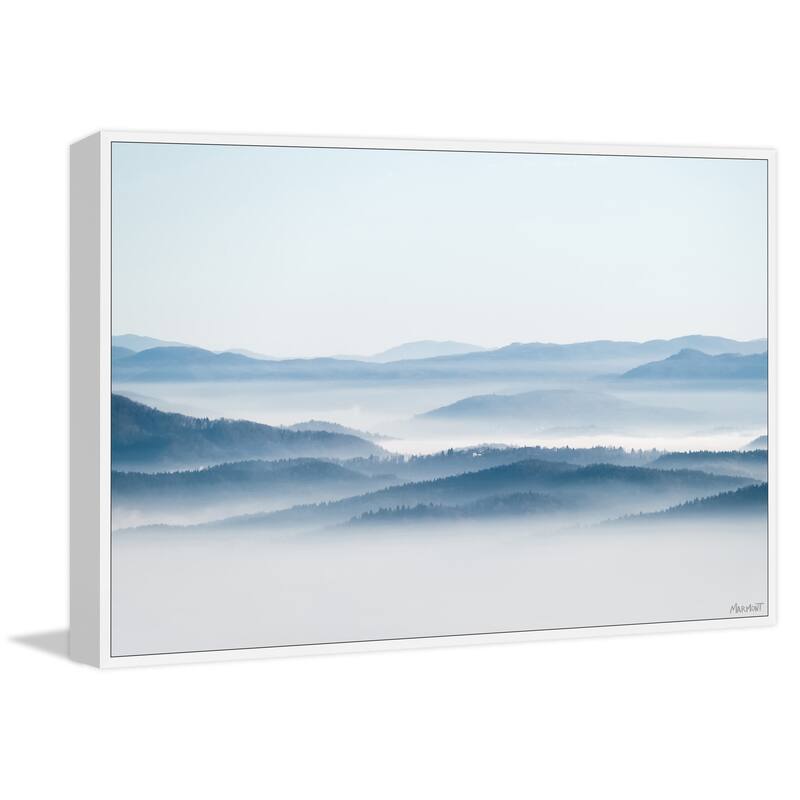 Misty Mountains Floater Framed Print on Canvas